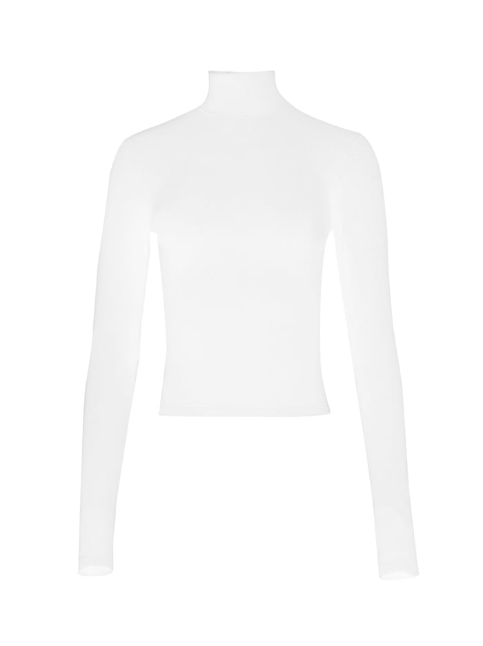 GARRISON SLIM MOCK NECK TOP - CREAM image 5 - Alice And Olivia