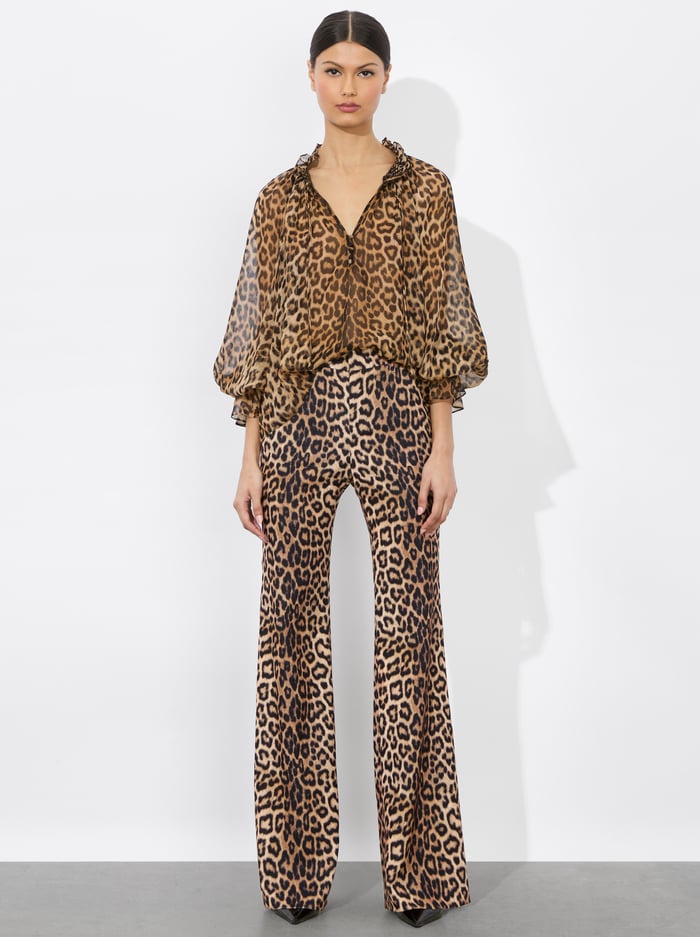 NORAH LEOPARD SILK BLOUSE - CATWALK image 1 - Alice And Olivia