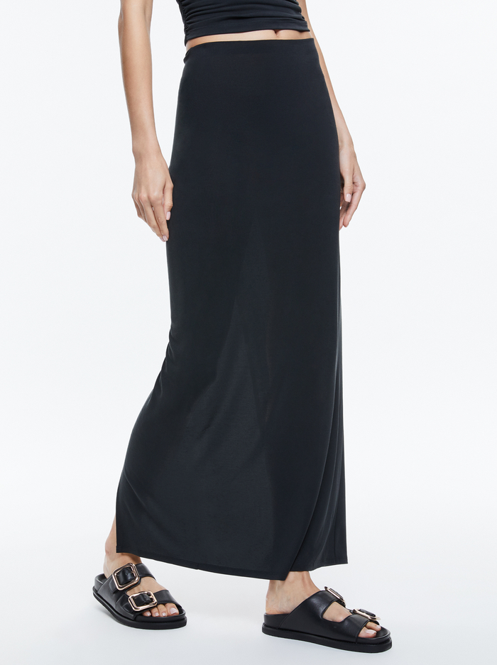 AGATHA LONG PENCIL SKIRT - BLACK image 2 - Alice And Olivia