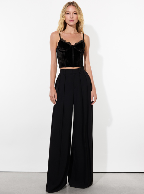 BLACK-DENNA VELVET CORSET
