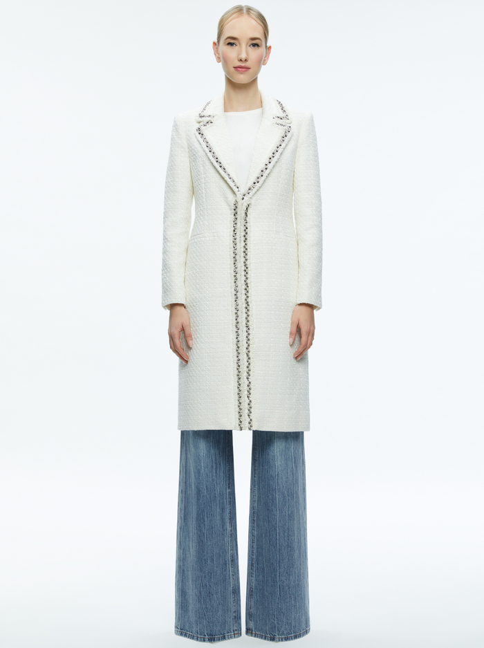 BRET LONG BLAZER - OFF WHITE image 4 - Alice And Olivia