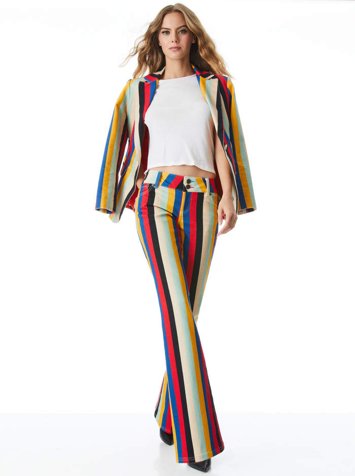 LOW RISE STACEY BELL - BOHEME STRIPE image 1 - Alice And Olivia