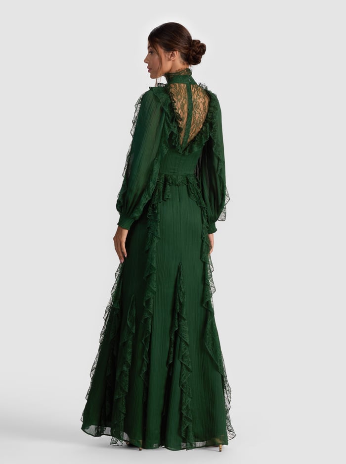 ELEA MAXI DRESS - GREEN MYSTIQUE image 3 - Alice And Olivia