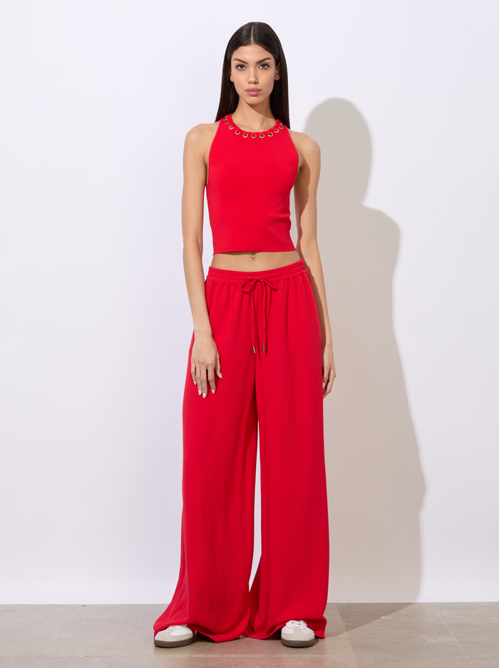 OJAI WIDE LEG PANT - BRIGHT RUBY image 1 - Alice And Olivia