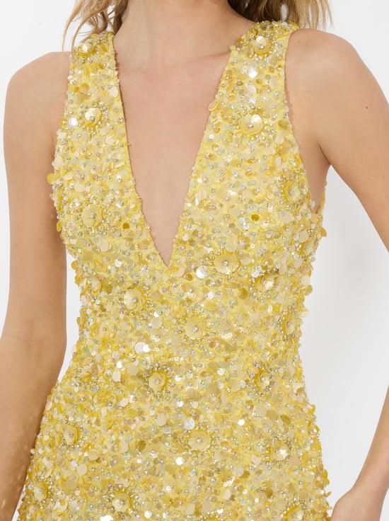 BUTTER-TATUM EMBELLISHED MINI GOWN