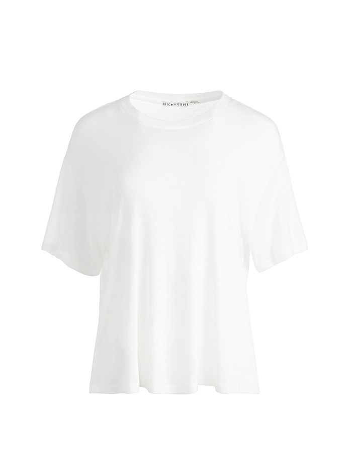 EVAN OVERSIZED TEE - OFF WHITE image 5 - Alice And Olivia
