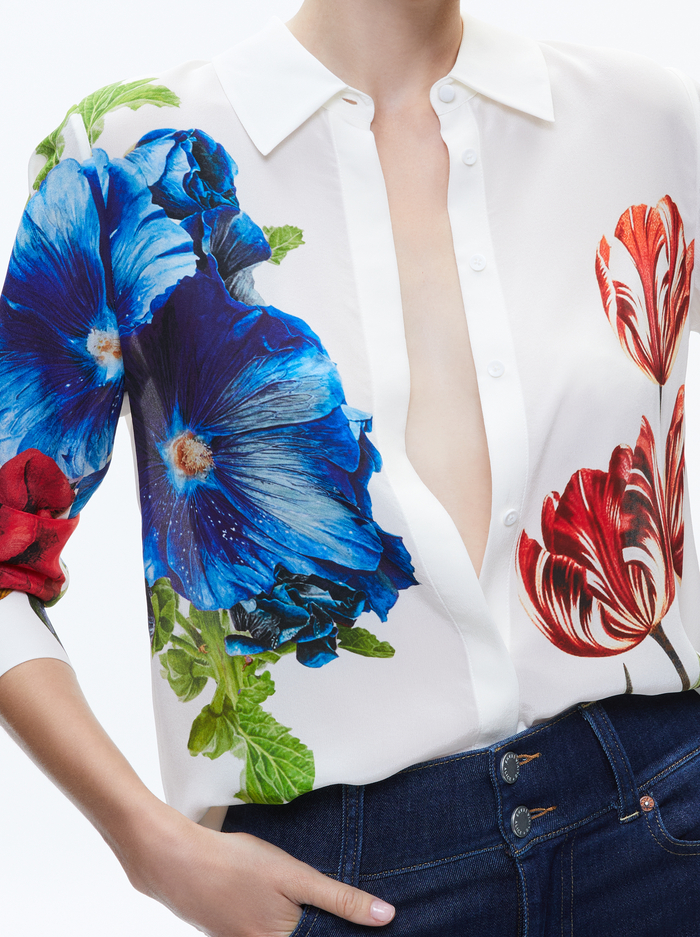 WILLA SILK BLOUSE - LE PARISIEN image 2 - Alice And Olivia