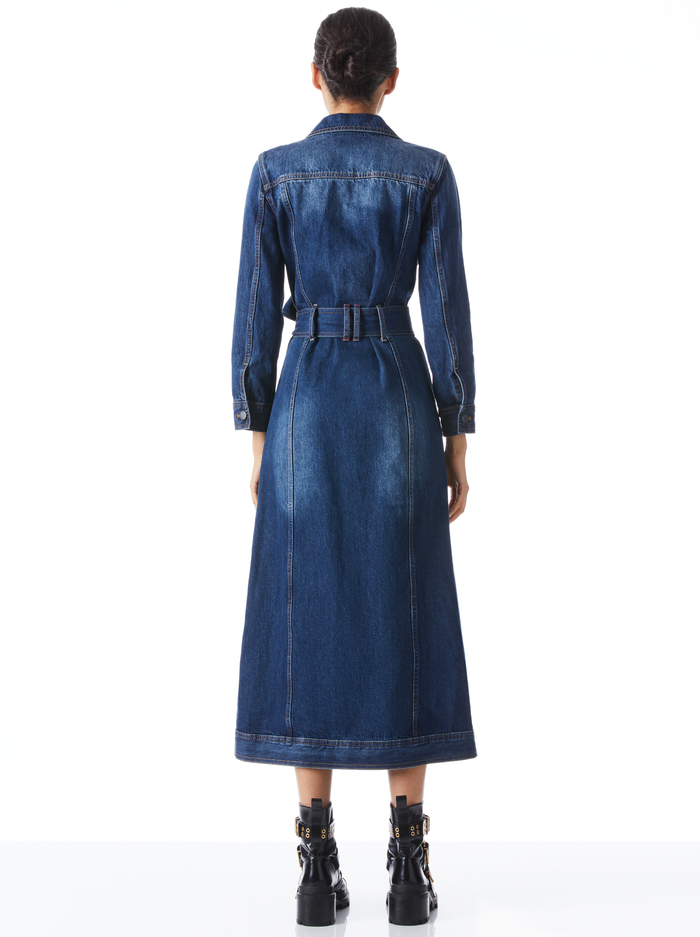 DAREN MAXI DENIM JACKET - LOVE TRAIN image 1 - Alice And Olivia
