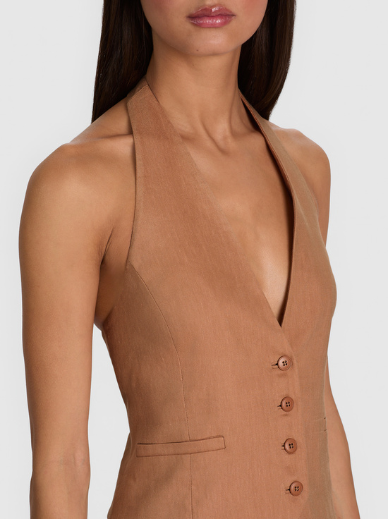 TAN-ERICA LINEN VEST