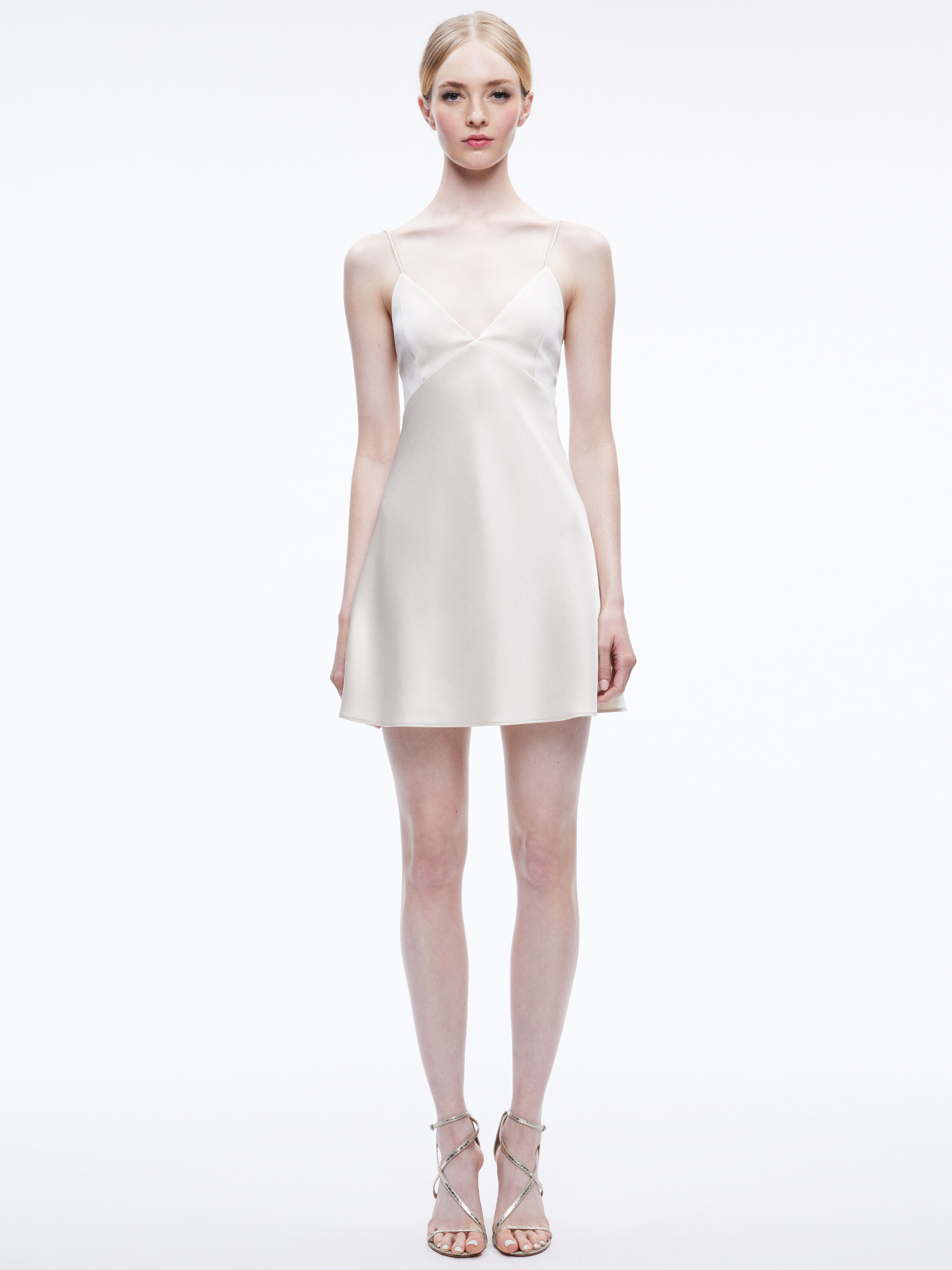 Alice and olivia white slip dress clearance