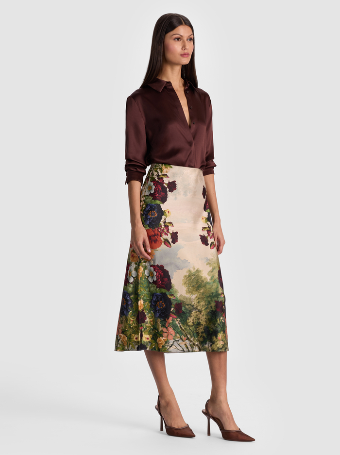 MAEVE SLIP SKIRT - FORBIDDEN FOREST image 4 - ALICE + OLIVIA