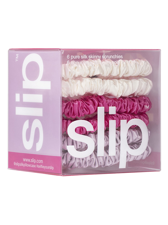A+O X SLIP SILK SKINNY SCRUNCHIE SET - MULTI image 2 - Alice And Olivia