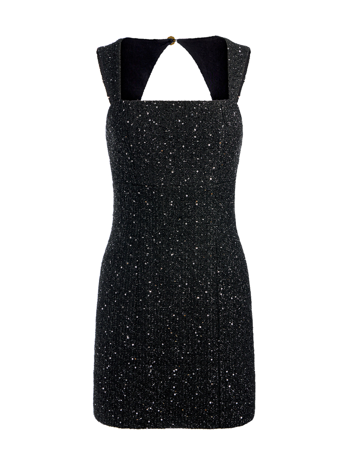 KERIA EMBELLISHED TWEED MINI DRESS - BLACK image 5 - Alice And Olivia
