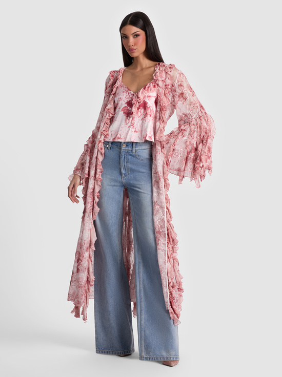 SEA BREEZE ENGLISH ROSE-CHER RUFFLE MAXI ROBE