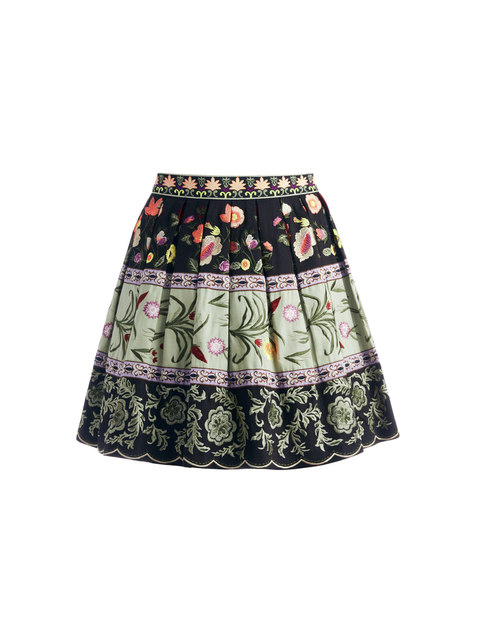 FIZER EMBROIDERED MINI SKIRT - MULTI image 5 - Alice And Olivia