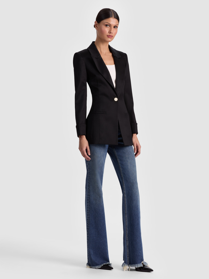 BURNS FITTED BLAZER - BLACK image 4 - ALICE + OLIVIA