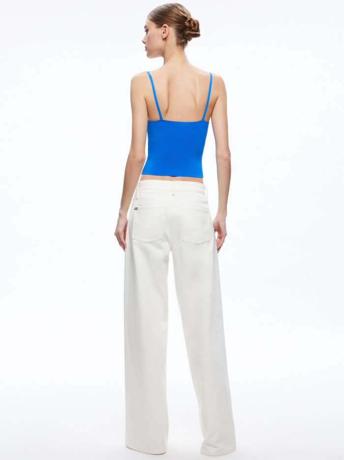 RHONA TWIST FRONT TANK - SAPPHIRE image 1 - Alice And Olivia