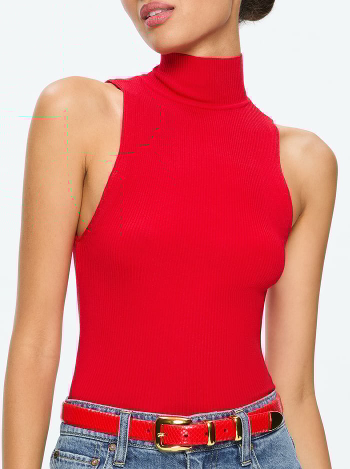 DARCEY TANK - BRIGHT RUBY image 3 - Alice And Olivia