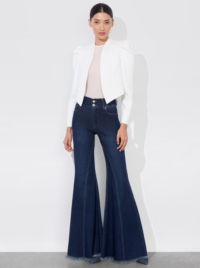 HARVEY PUFF SLEEVE JACKET - OFF WHITE image 1 - Alice And Olivia