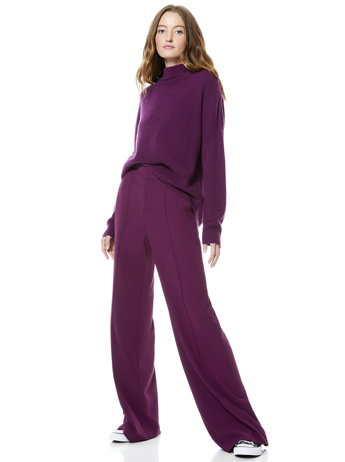 CAPRICE TURTLENECK PULLOVER - BOYSENBERRY image 4 - Alice And Olivia