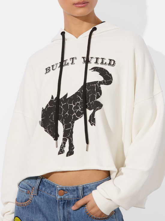 BUILT WILD-A+O X BRONCO SUNNY CROPPED HOODIE