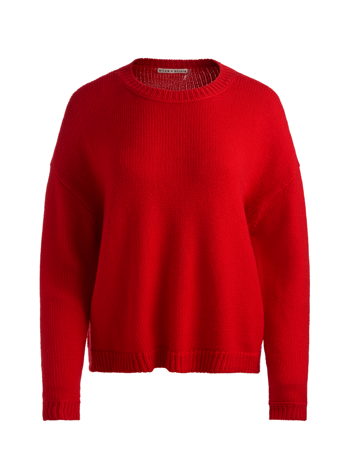 ENSLEY CREWNECK - PERFECT RUBY image 6 - ALICE + OLIVIA
