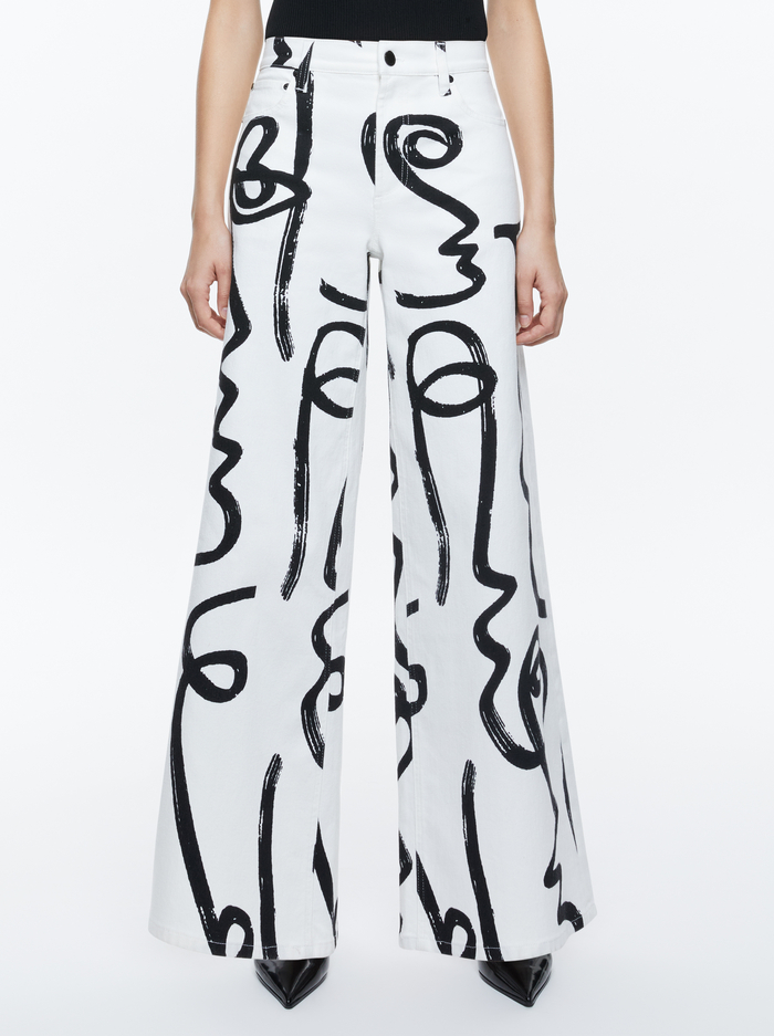 A+O X KOKETIT TRISH MID RISE BAGGY JEAN - AROUND THE WORLD - Alice And Olivia