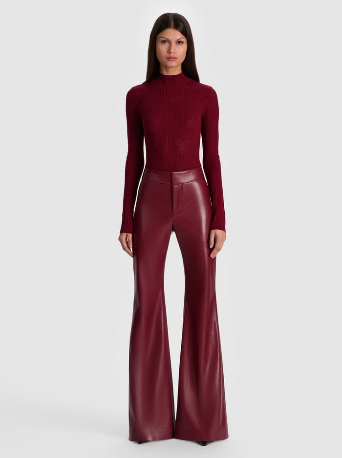 ANDREW VEGAN PANT - OXBLOOD image 1 - Alice And Olivia