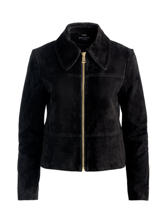 BLACK-LOGAN SUEDE COAT