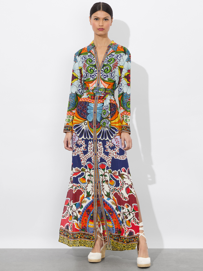 CHASSIDY MAXI SHIRT DRESS - ON THE ROAD - Alice And Olivia
