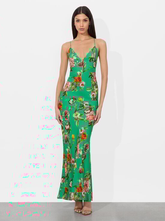HAMPTONS FLORAL-LOMA MAXI SLIP DRESS