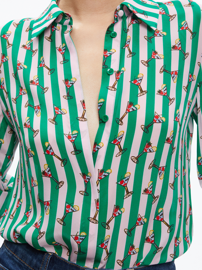 A+O X KENDRA DANDY WILLA PLACKET TOP - KENDRA DANDY image 3 - Alice And Olivia