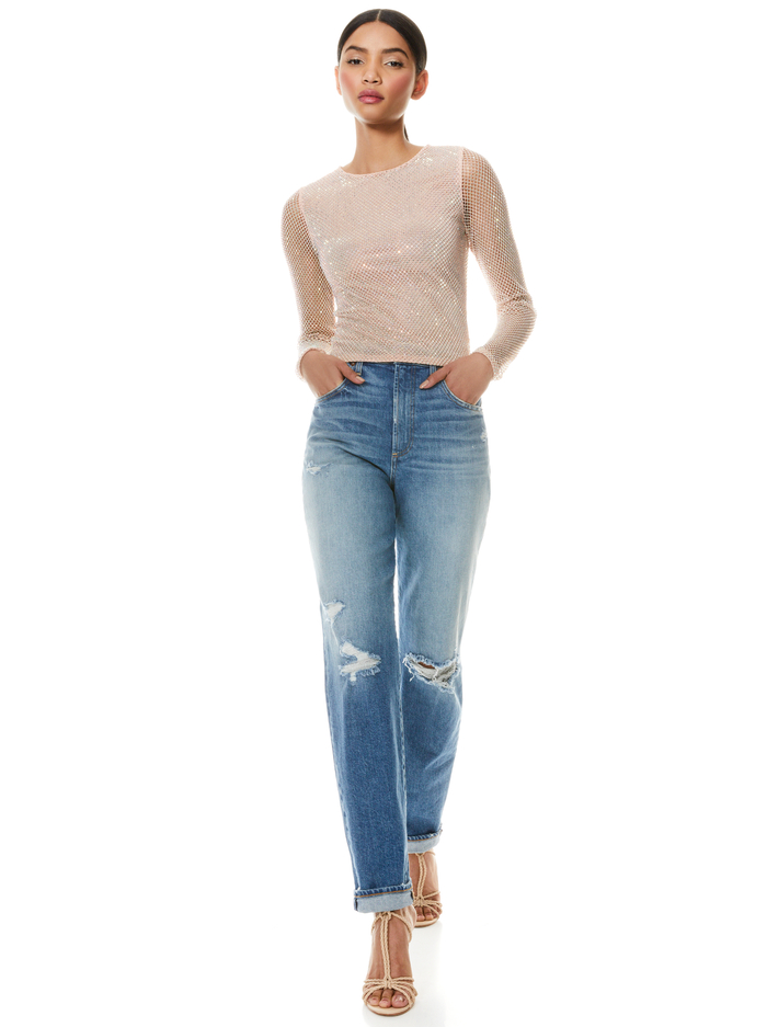KATERINA HIGH WAIST BAGGY JEAN - BEST INTENTIONS image 3 - Alice And Olivia