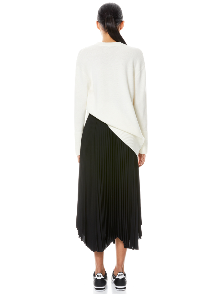 IVA PLEATED MIDI SKIRT - BLACK image 1 - Alice And Olivia