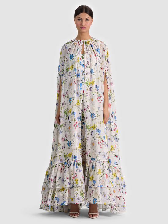 TWISTING VINES OFF WHITE-ROYA MAXI CAPE