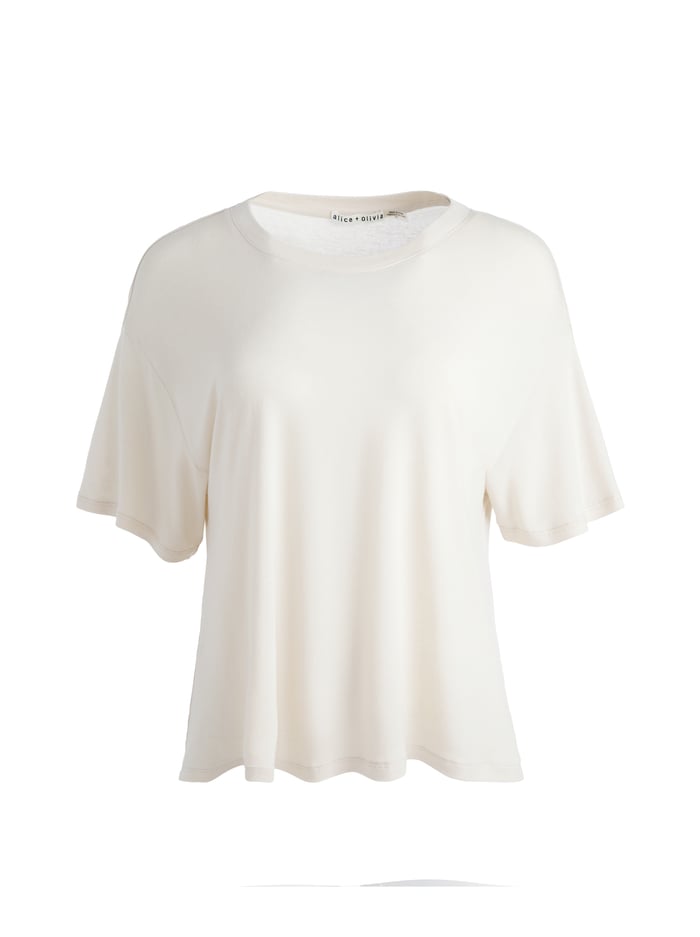 EVAN OVERSIZED TEE - OATMEAL image 5 - Alice And Olivia