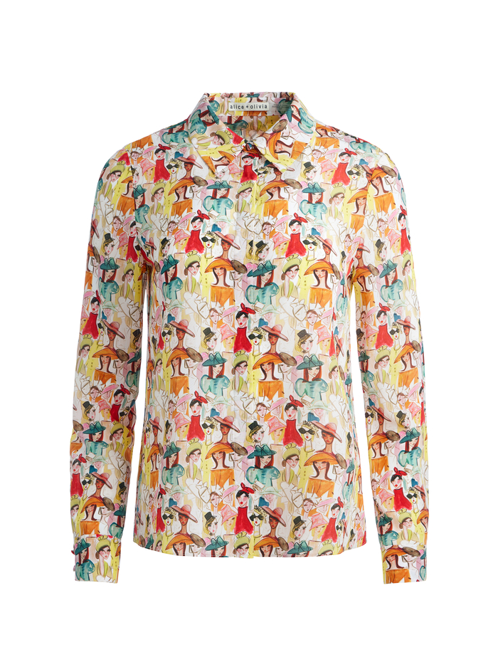 A+O X BLAIR Z WILLA PLACKET TOP - BLAIR Z LADIES image 5 - Alice And Olivia