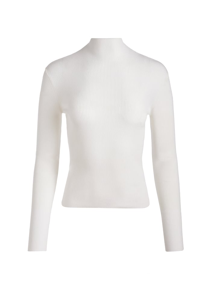 ROBERTA RIBBED TURTLENECK - SOFT WHITE image 5 - Alice And Olivia