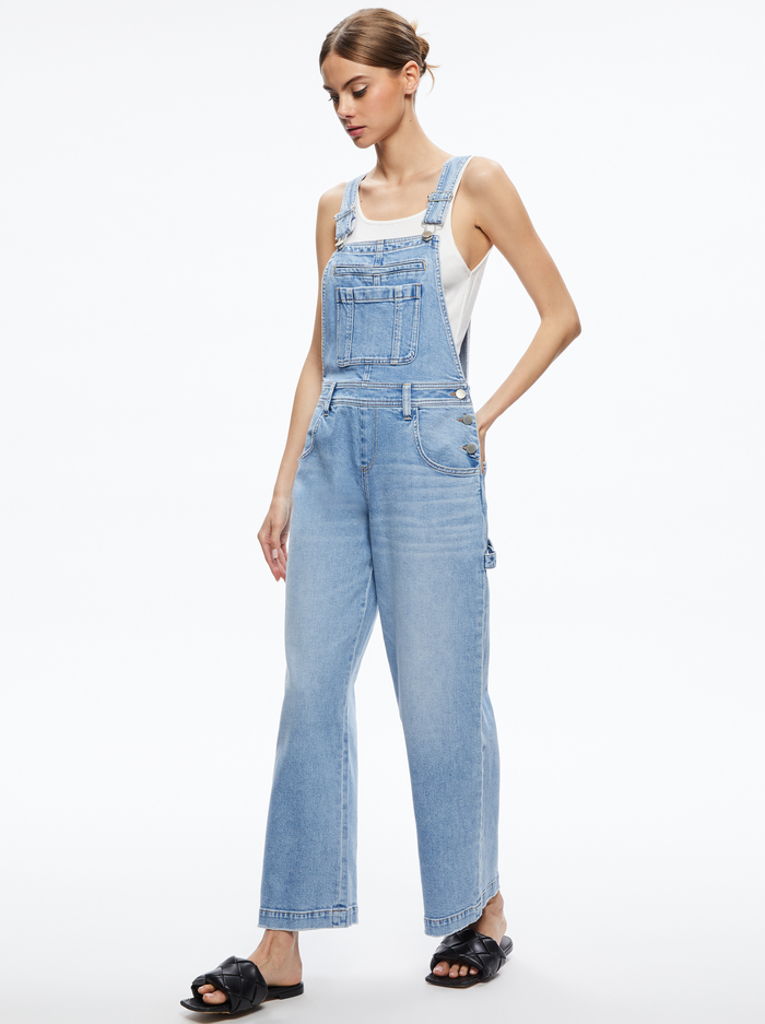 WESSON STRAIGHT LEG JEAN OVERALLS - MADDY BLUE image 4 - ALICE + OLIVIA