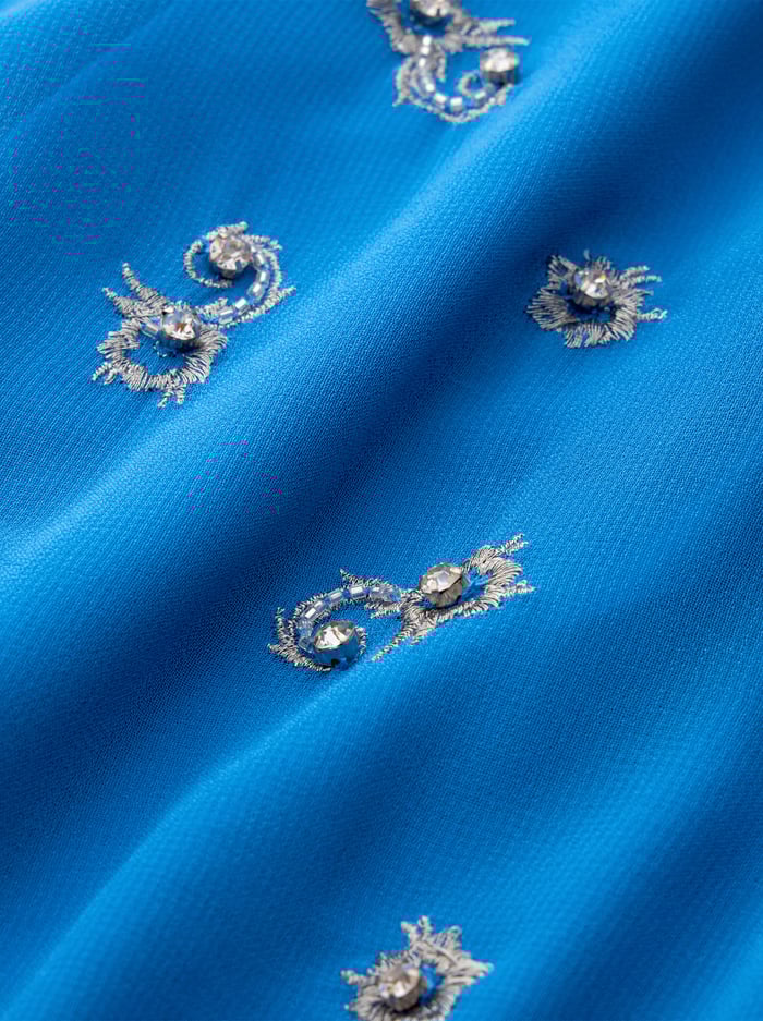 ELEONORA EMBELLISHED TUNIC DRESS - FRENCH BLUE/ANTIQUE SILVER image 1 - Alice And Olivia