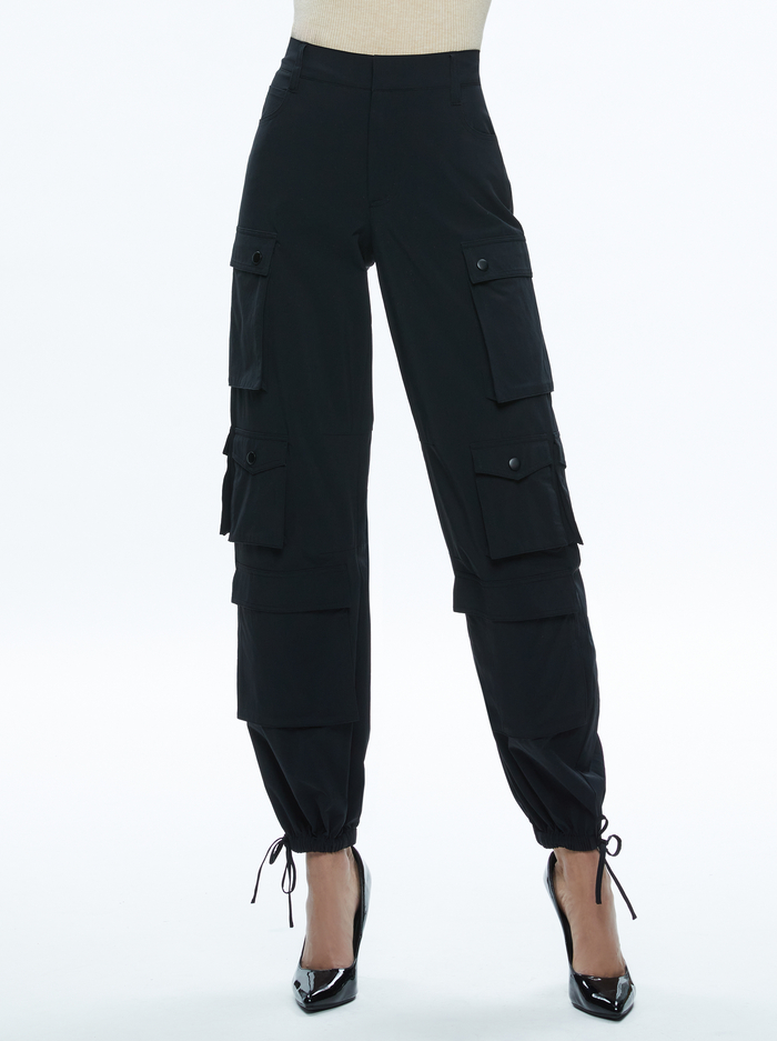 OLYMPIA CARGO PANTS - BLACK - Alice And Olivia