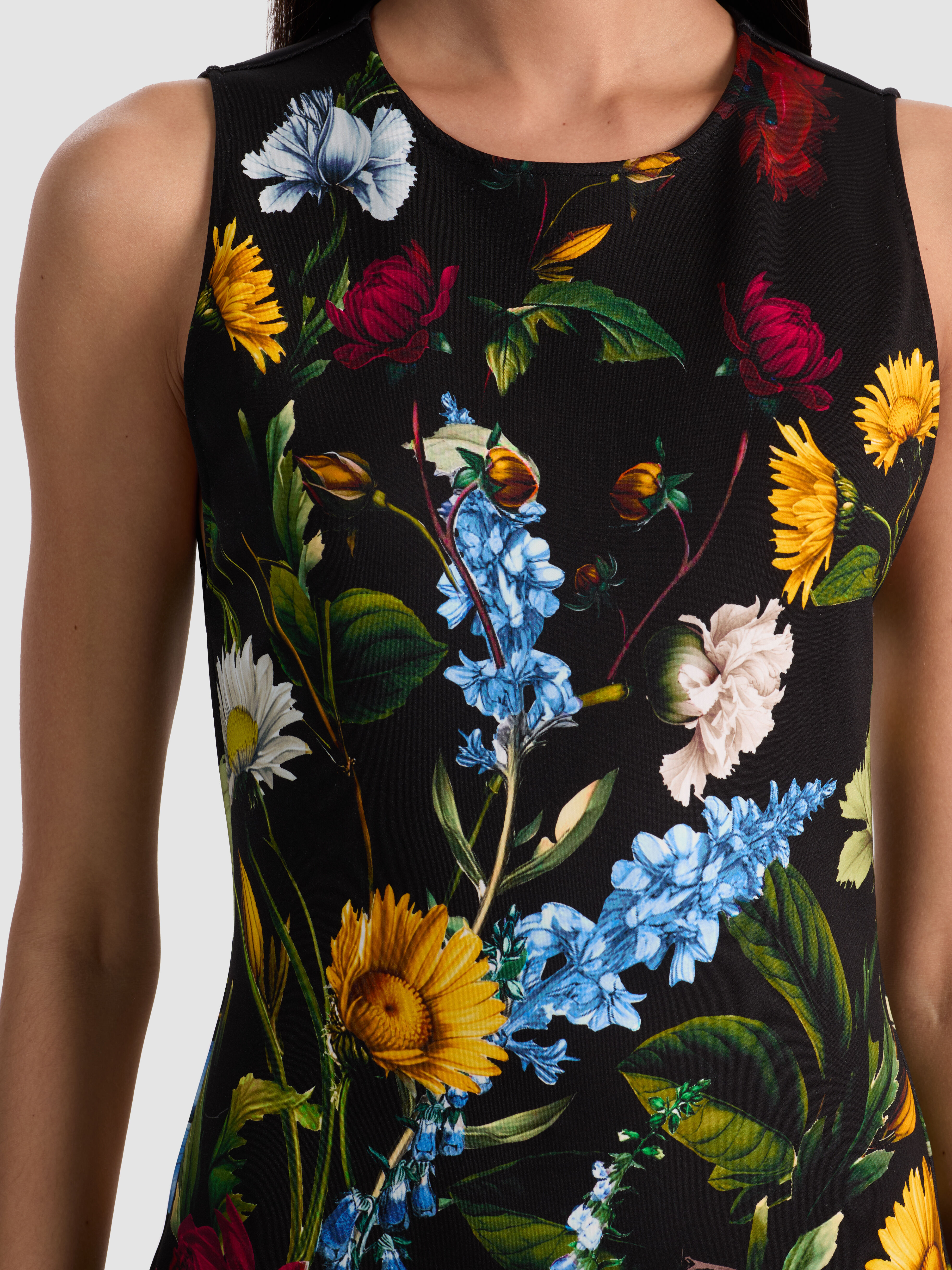 【Alice+Olivia】コーラ 花柄プリント ミニ シャツドレス Alice + Olivia Coley Printed Sleeveless Minidress | Saks