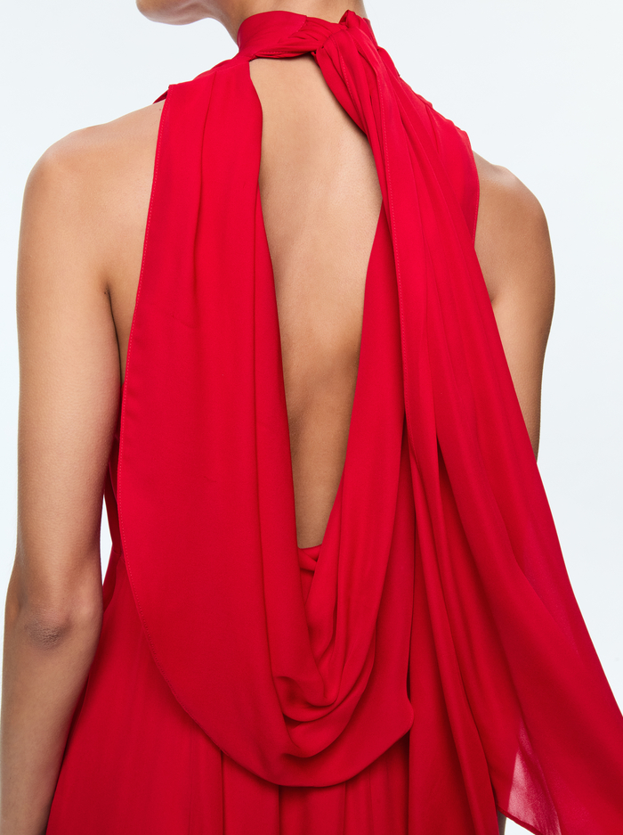 DITA MAXI DRESS - BRIGHT RUBY image 1 - Alice And Olivia