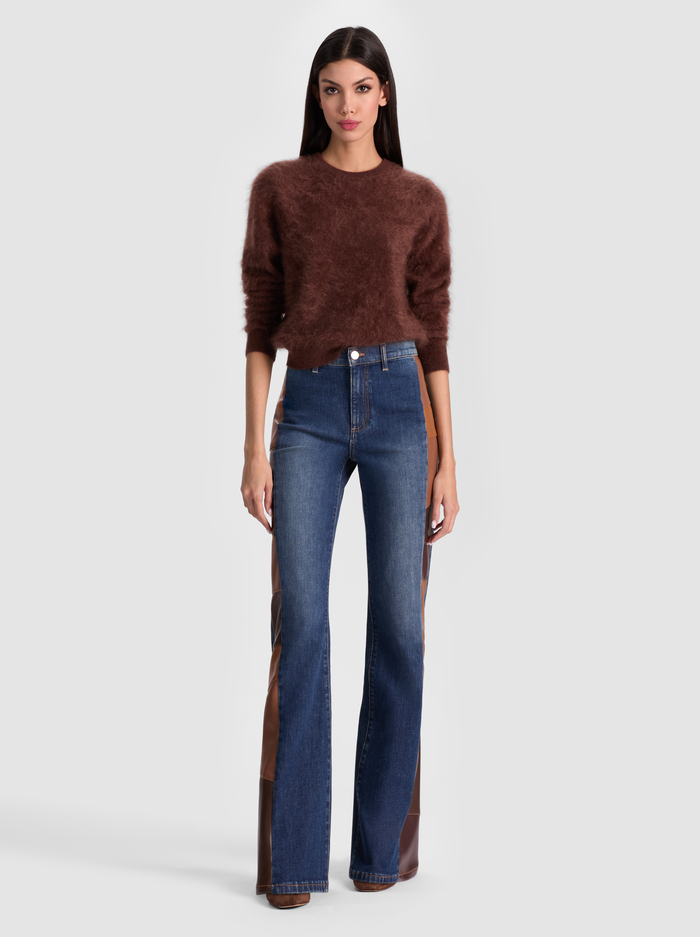 CAROLEE CASHMERE PULLOVER - DARK CHOCOLATE image 1 - Alice And Olivia