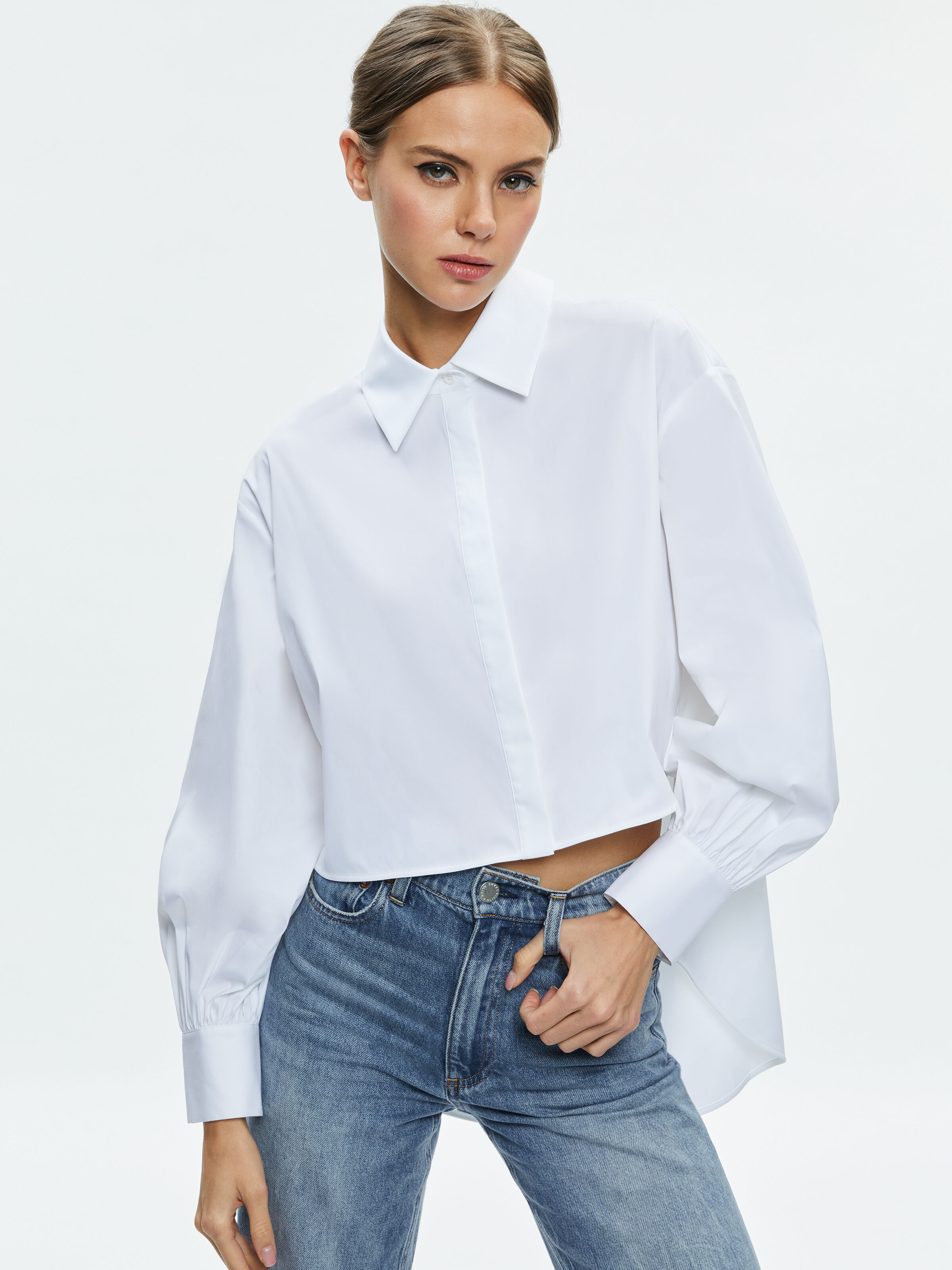 High low white 2025 blouse