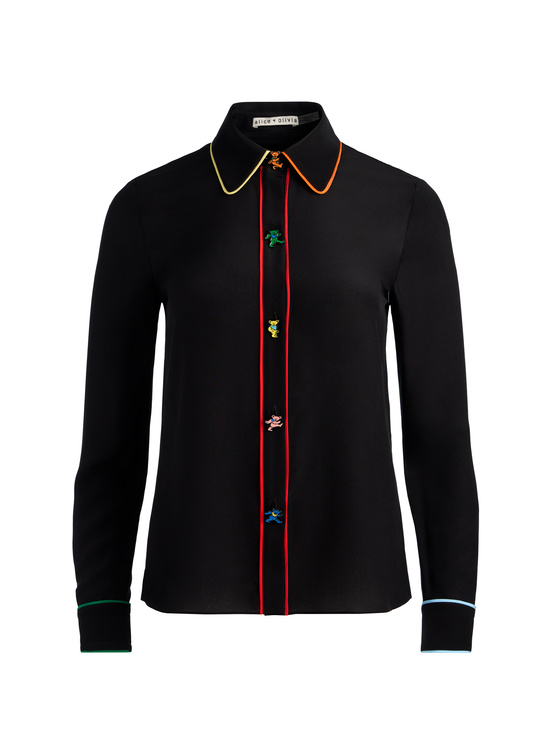 BLACK/MULTI-A+O X GRATEFUL DEAD WILLA BLOUSE