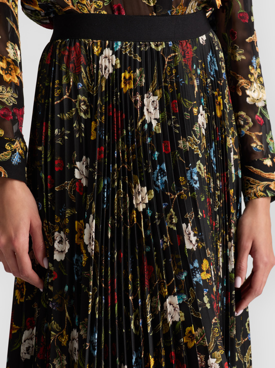 TAPESTRY TRAILS SM BLACK-KATZ PLEATED MAXI SKIRT