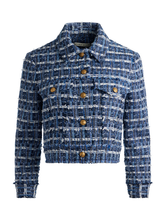 INDIGO-CHLOE CROPPED JACKET