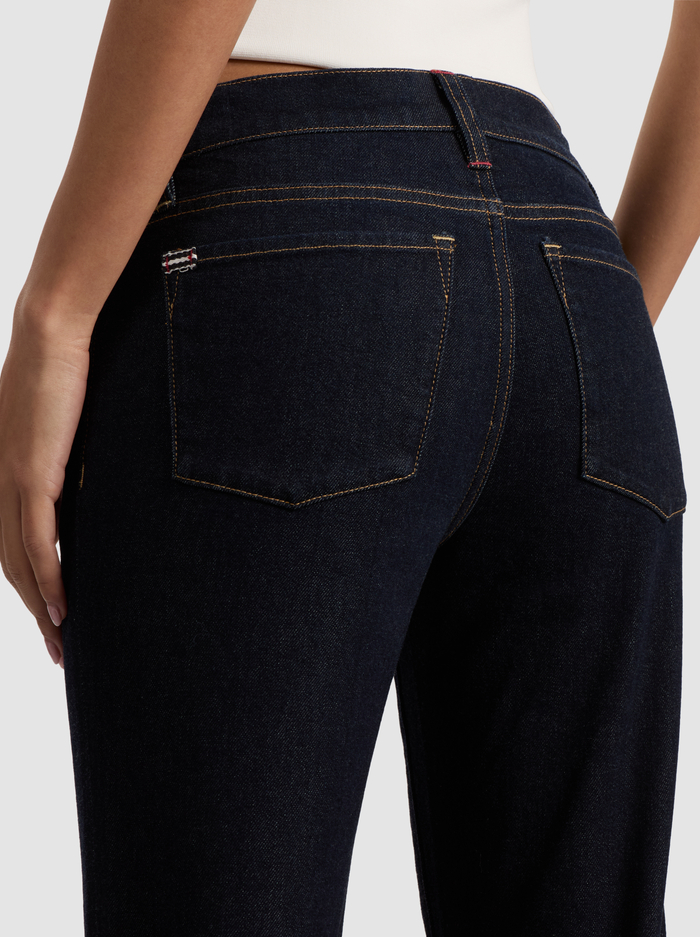 ABILENE CUFFED JEAN - DARK RINSE image 3 - Alice And Olivia