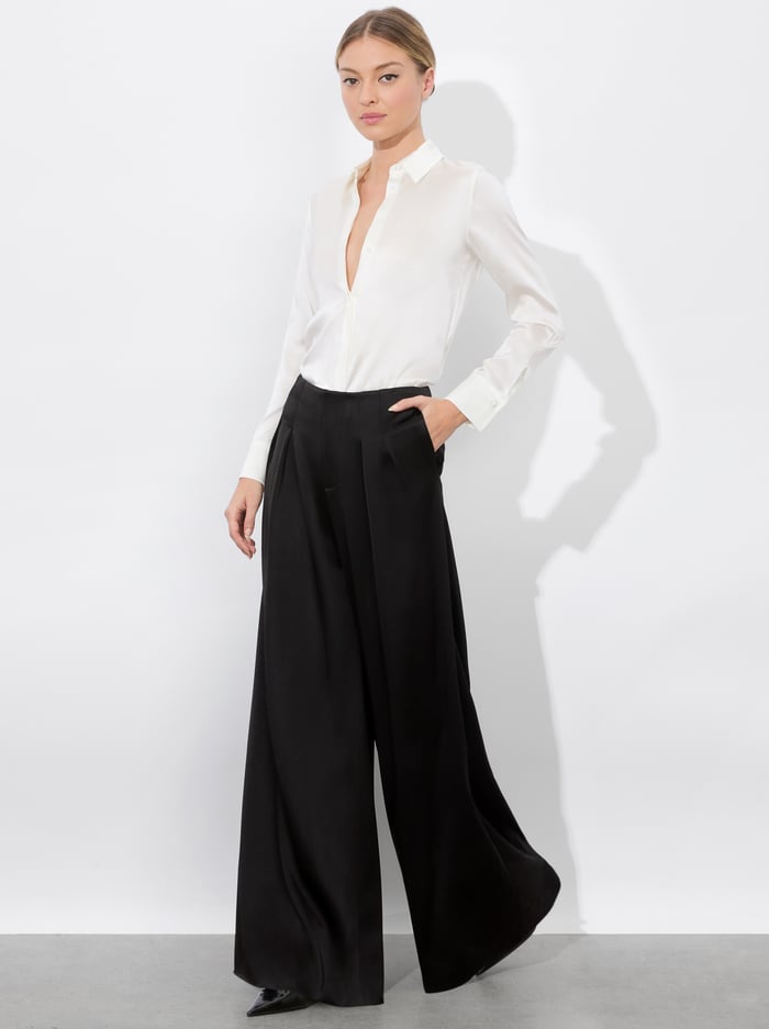 BRADY SILK BLOUSE - OFF WHITE image 4 - Alice And Olivia